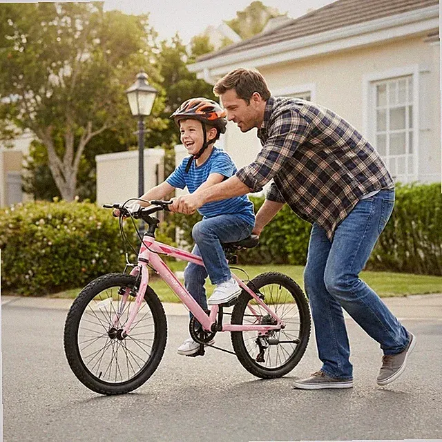 20" Mountain Bike, 7 Speed Bike with Disc Brakes for Kid Gift High Steel Frame