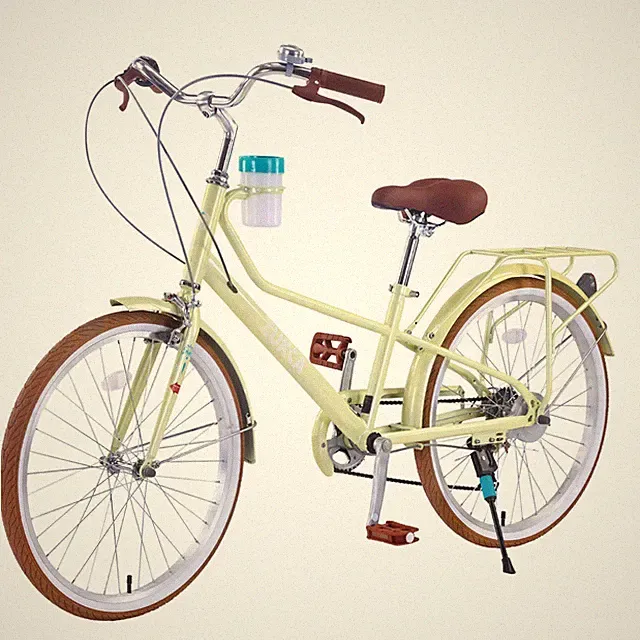 24 Inch Women's Cruiser Bike, 6 Speed Step-Through with Rear Rack & Cup Holder​
