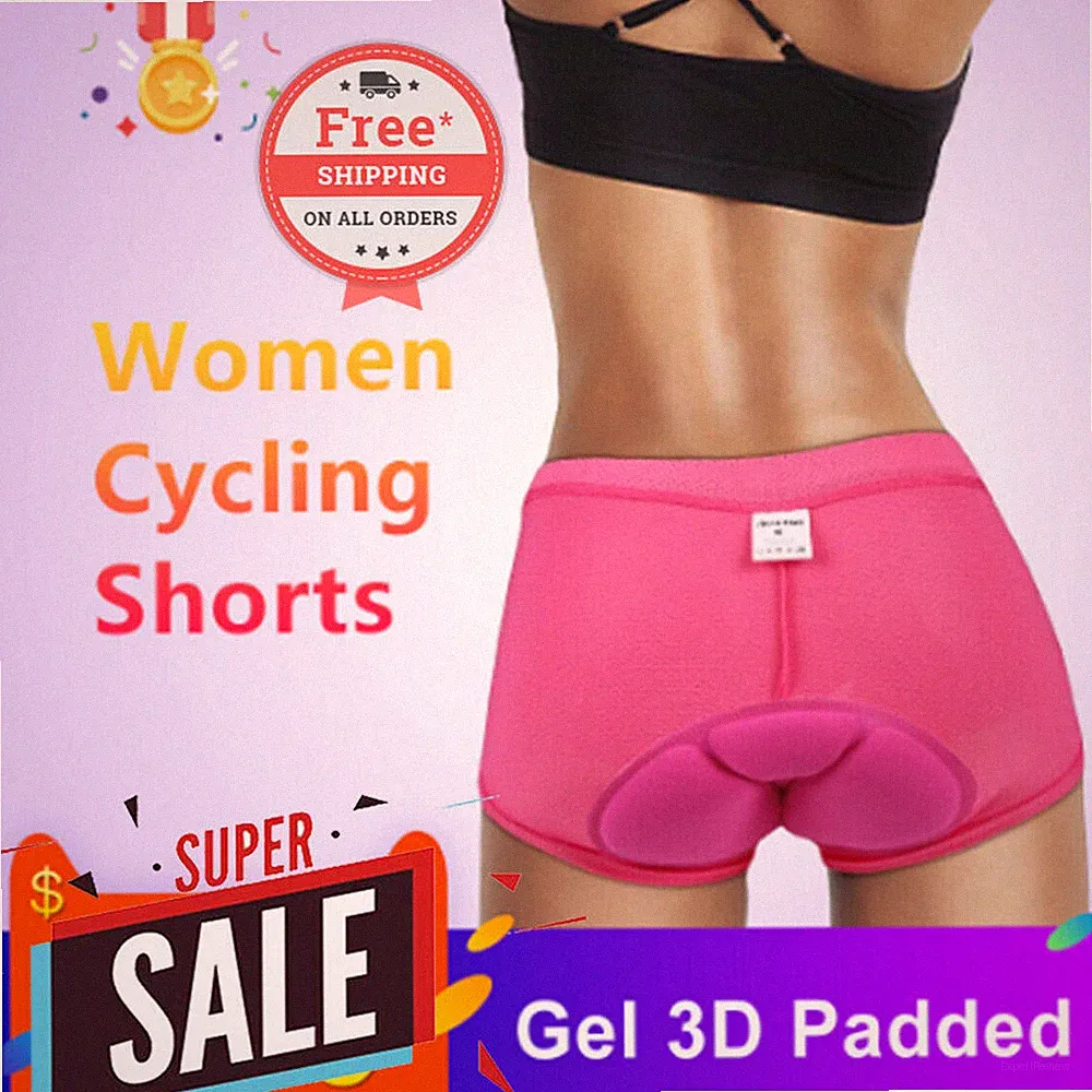 3D Padded Cycling Sports Bicycle Underwears Stretch Shorts Pants for Women