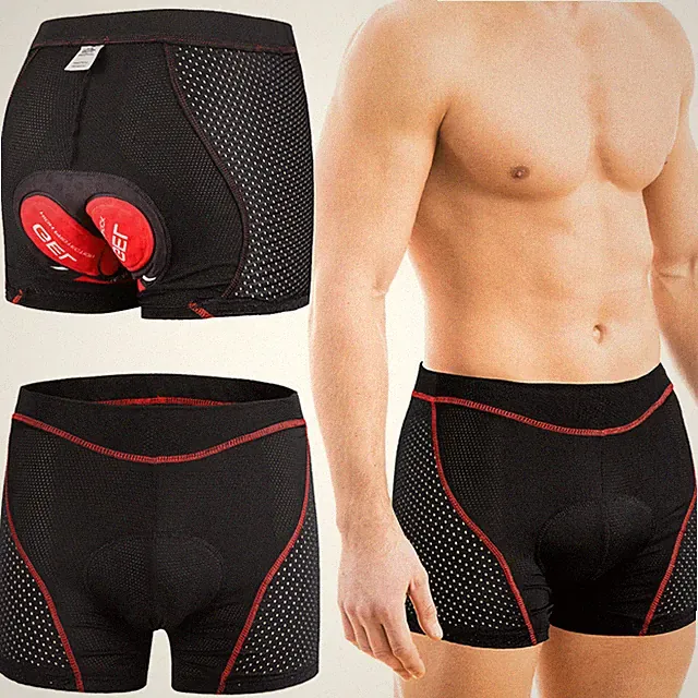 5D Gel Pad Cycling Shorts Quick Dry Gel Filled Bicycle MTB Underpants for Men US