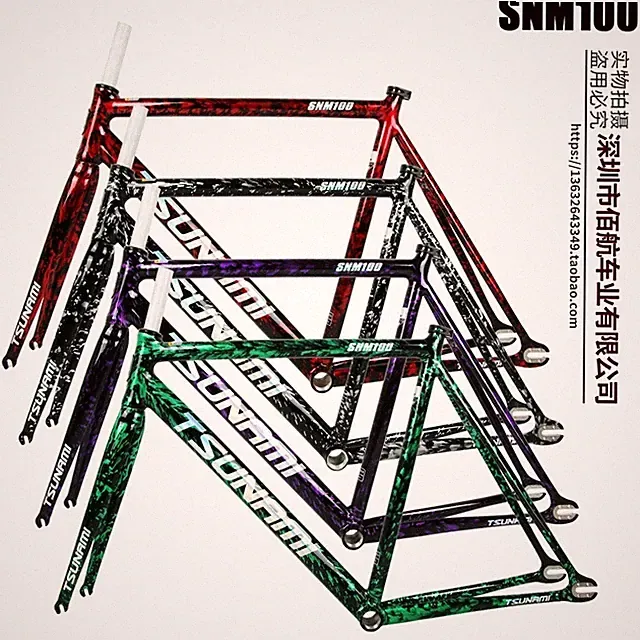 Bicycle Frameset Fixed Gear Kit Racetrack Frame Cycling Parts Size 49/52/55/58cm