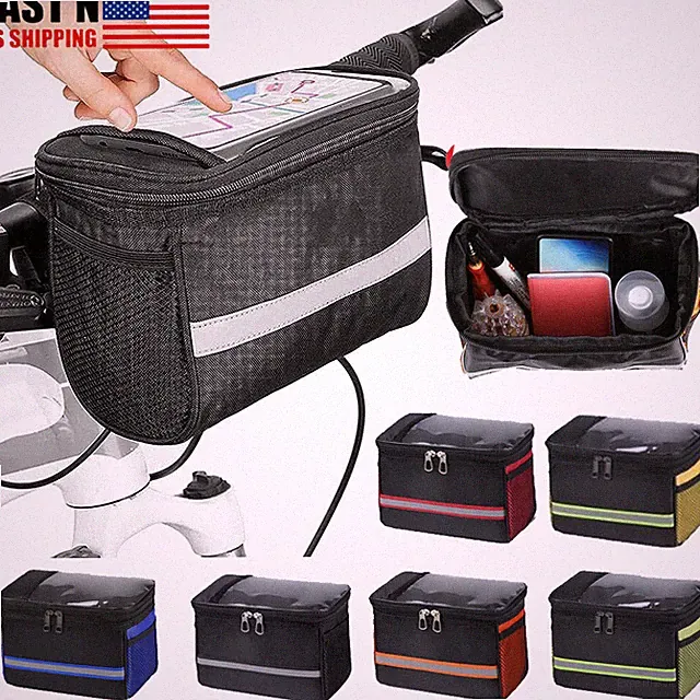 Bike Bicycle Front Frame Hanging Handlebar Bag Waterproof Small Storage Basket