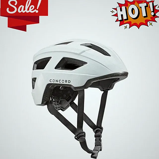 Concord Adult Bike Helmet Light Gray Adjustable Fit Ages 14 Plus
