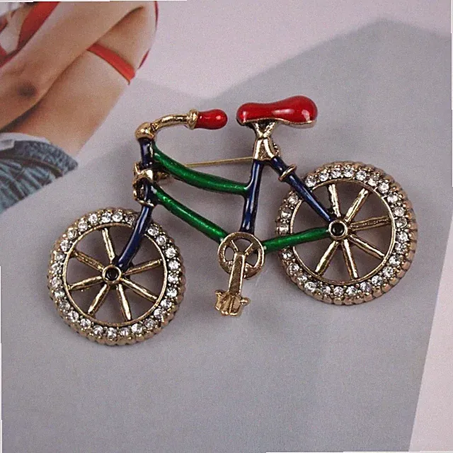 creative bicycle fashion brooch women's clothing accessories jewelry