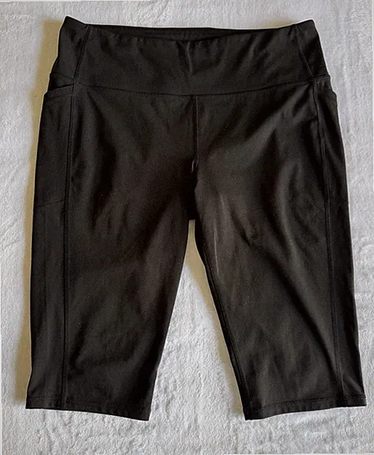 DSG Womens Black High Waisted Bike Shorts With Pockets Size XL