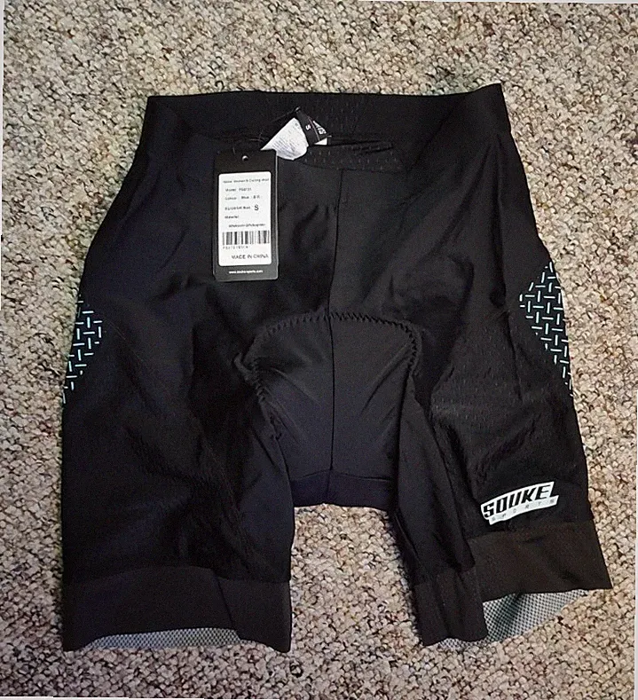 Eco-daily Women’s Padded Bike Shorts Pockets Cycling Biking Bicycle Shorts for S