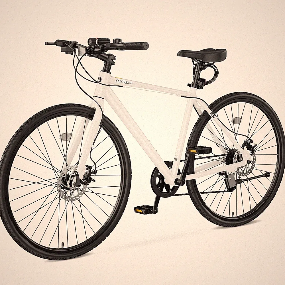 EOYOBIKE Hybrid Bike 700C (29IN), Ultra-Light Aluminum 8-Speed Commuter Bicycle