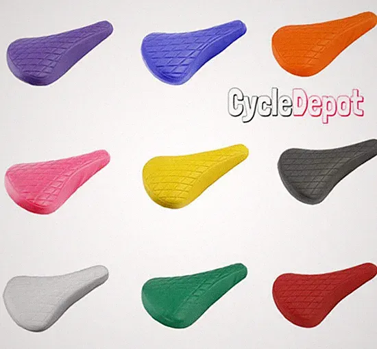 F&R Bicycle BMX Vinyl Saddle Diamond 702 Free Style Fixie Bike Seat 9 COLORS!