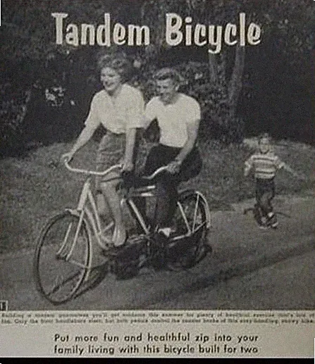 How-To Build a TANDEM BIKE 1960 PLANS Bicycle built for Two