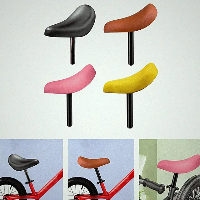 Kids Bike Saddle Balance Bike Seat with Tube Cycling Accessories Soft ycle