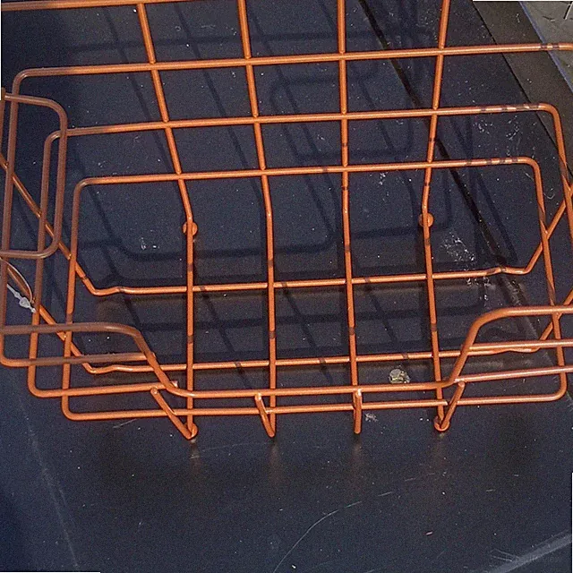 Orange Metal Wire Bicycle Basket for Unisex Adults, 20 x 15 x 6.5 in