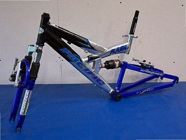 Pacific FULL SUSPENSION 38cm Frameset MTB Mountain Bike 24" Wheel Frame Forks