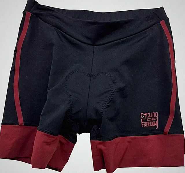 Santic Womens Cycling For Freedom Padded Cycling Shorts Stretch Sz L Black Red