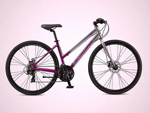 Schwinn 700C 28" Circuit Women's Hybrid Bike 21 Speed, Gray and Purple