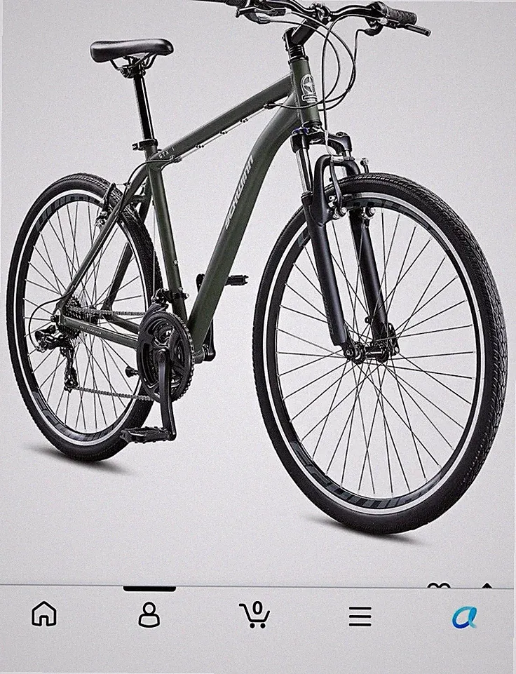 Schwinn GTX Hybrid Bike 700C Green Front Suspension V-Brake Riser Bar