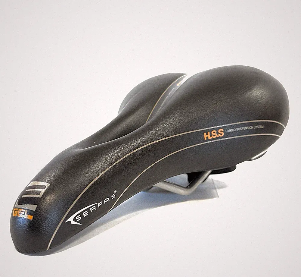 Serfas EG-8240C E-Gel Hybrid Elastomer Bicycle Saddle Comfort Seat Black
