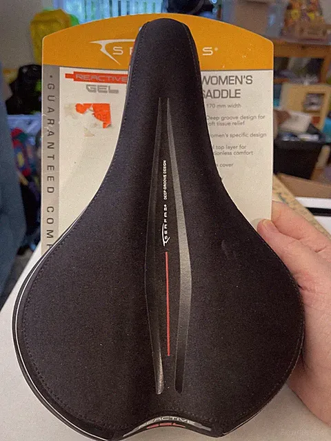 Serfas Women's LS-100 Reactive Gel Bicycle Saddle-Black-Comfort-Hybrid Bike Seat