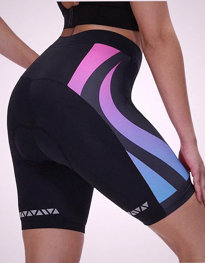 Women Padded Bike Shorts - Bicycle Cycling Shorts for Womens x Large Black-pink