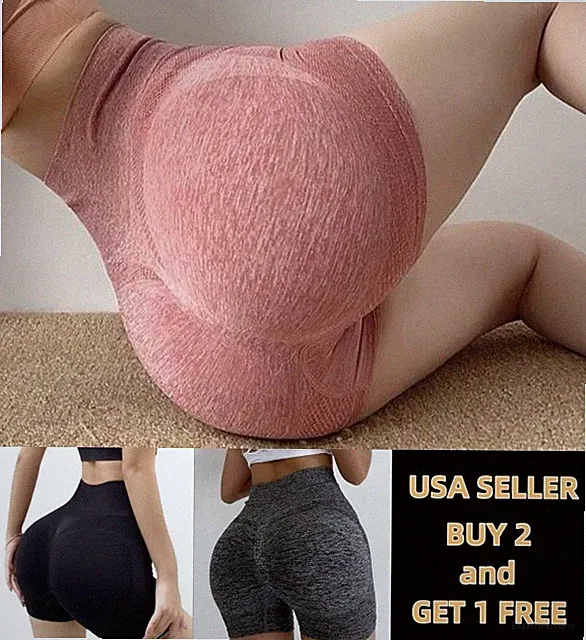 Women's Fitness Butt Lift Bike Shorts Soft Stretch Leggings Workout Yoga