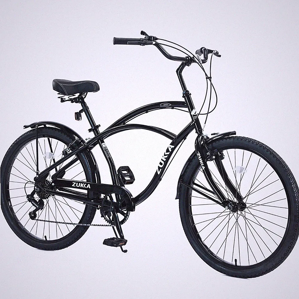 ZUKKA 26" Beach Cruiser Bike for Men &Women, Cruiser Bicycle with 7 Speed